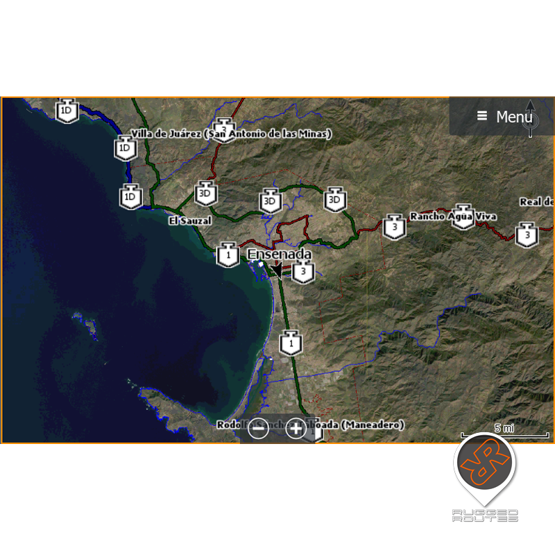 Baja Peninsula Satellite Imagery Map Lowrance